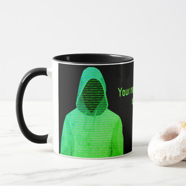 Mug Incognito Cyber Hacker Computer Crime - propre slo (Avec donut)