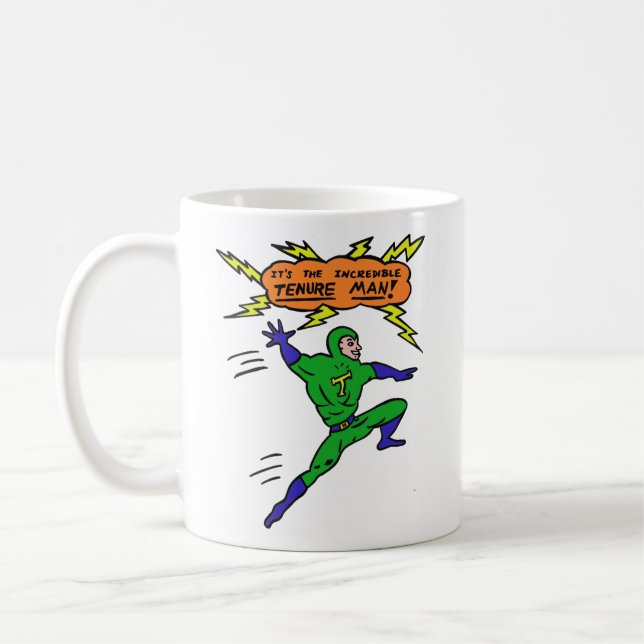 Mug Incroyable Tenure Man Superhero Cartoon Dessins am (Gauche)
