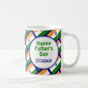 Mug INDIA DRAPEAU Happy Fête des pères Customisé BLEU