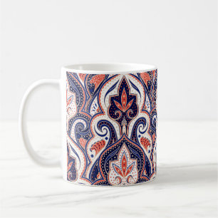 Mug Indian Paisley : Médaillon Floral Sans Seamless.