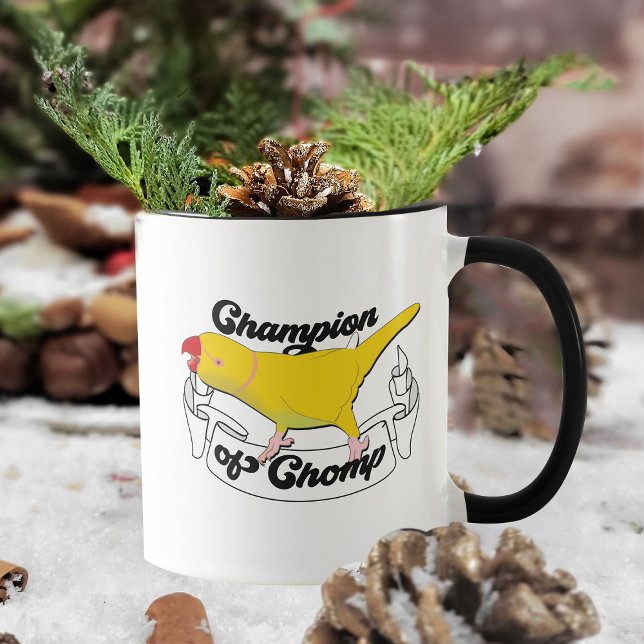 Mug Indian Ringneck Parrot jaune mord Drôle Oiseau Pap (Créateur téléchargé)