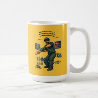 Mug Indian Software Engineer Coder Playing Cricket URM