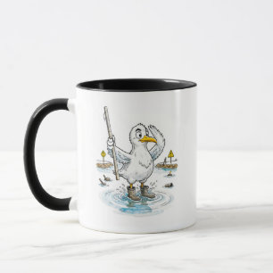 Mug Indicateur de crue de l'oiseau de bande dessinée