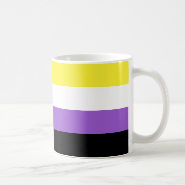Mug Indicateur de fierté non binaire (Droite)