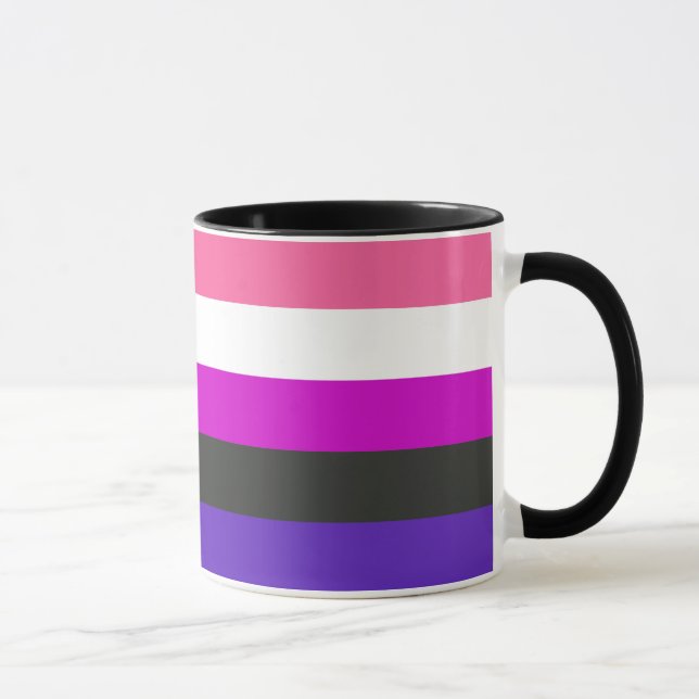 Mug Indicateur de la fierté du fluide genderfluide (Droite)
