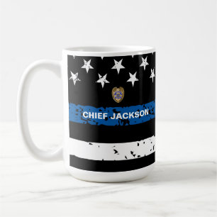 Mug Indicateur de la ligne bleue mince