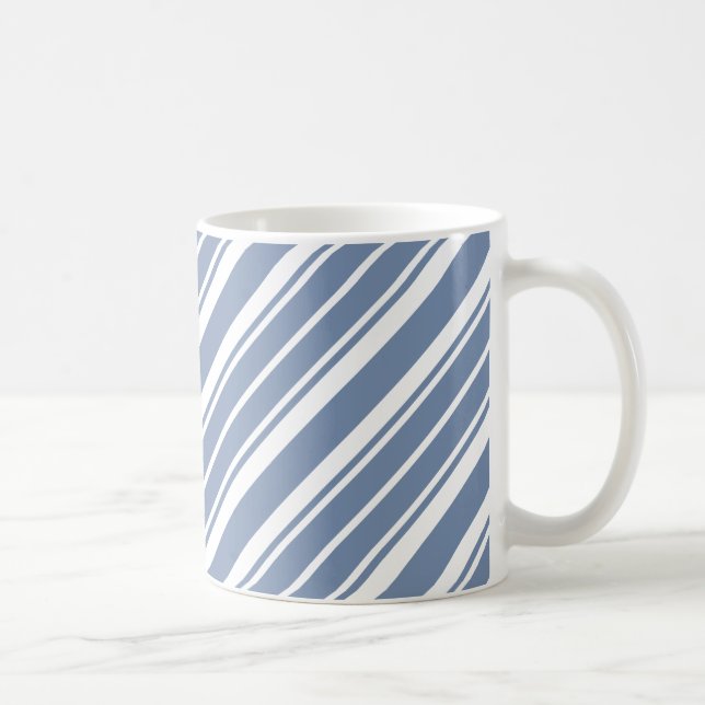 Mug Indigo Bleu et blanc cueillette de café rayé (Droite)