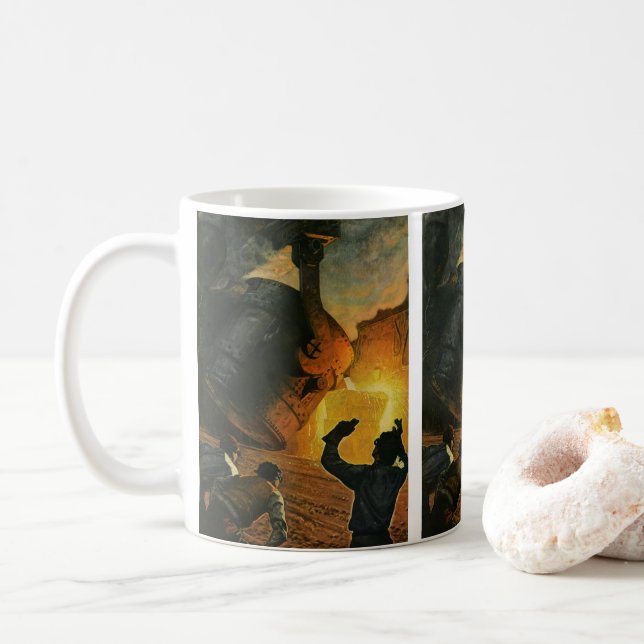 Mug Industrie vintage, Fabrication d'acier (Avec donut)