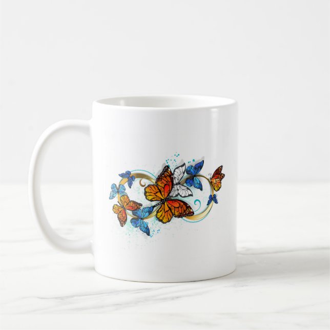 Mug Infinité de papillons monarques (Gauche)