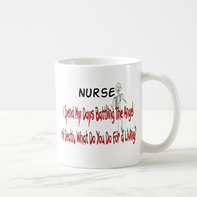 Mug Infirmière "ange de la mort"---Cadeaux drôles (Droite)