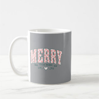 Mug Infirmière cardiaque Merry Cvicu Collège à carreau