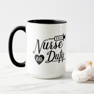 Mug Infirmière cool devoir ajouter un monogramme