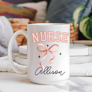 Mug Infirmière Coquette Rose, Cadeau pour diplômé 