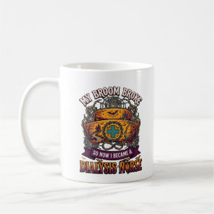 Mug Infirmière de dialyse de balai cassé Halloween Cas