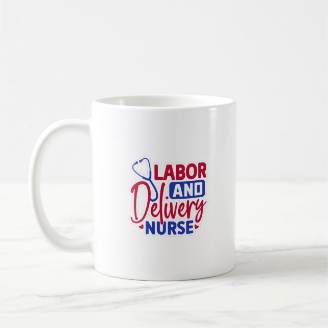Mug Infirmière de la main-d'oeuvre et de la prestation (Gauche)