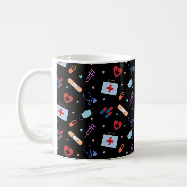 Mug Infirmière de la RN Étudiante en soins infirmiers  (Gauche)