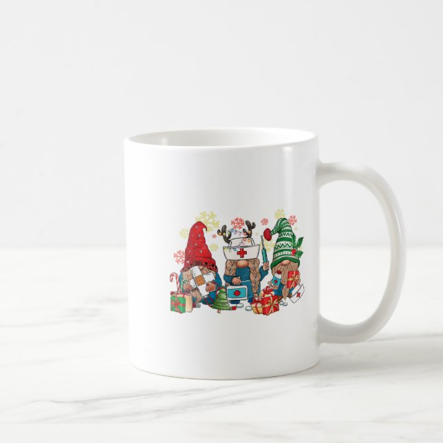 Mug Infirmière de Noël Hommes Femmes Noël Père Noël (Droite)