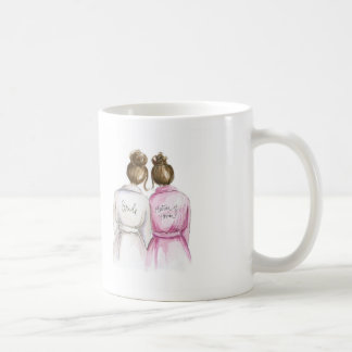 Mug Infirmière de petit pain de brune de jeune mariée