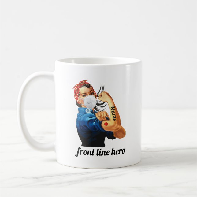 Mug Infirmière de première ligne (Gauche)