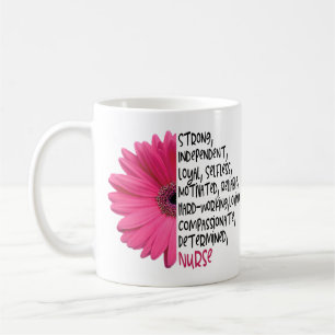 Mug Infirmière Définition Faisceau rose Travailleur es