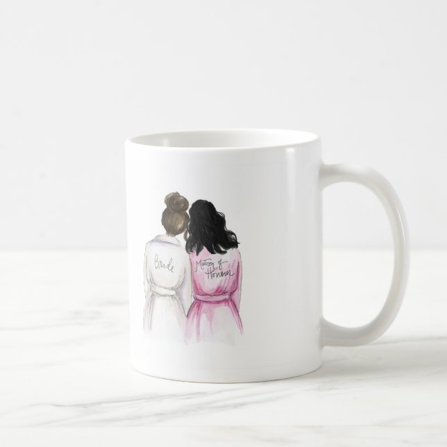 Mug Infirmière d'honneur ? La jeune mariée Bk de petit (Droite)