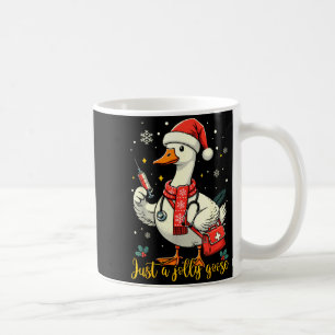 Mug Infirmière d'oie simplement joyeuse Noël drôle d'i