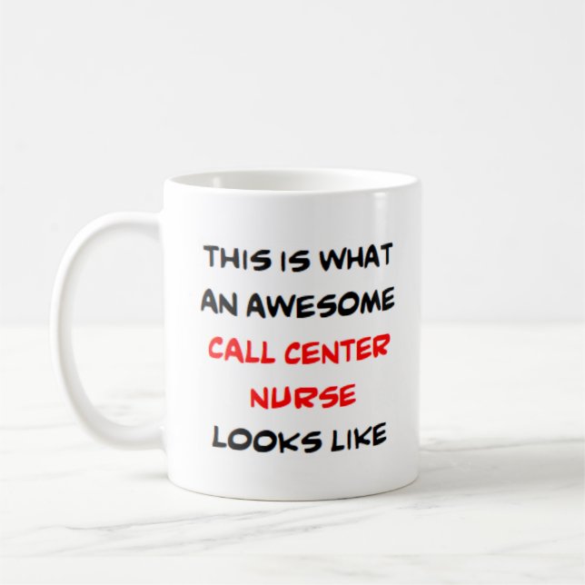 Mug infirmière du centre d'appel, génial (Gauche)