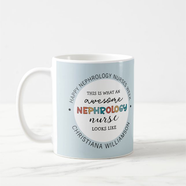 Mug Infirmière en néphrologie drôle personnalisée Appr (Gauche)