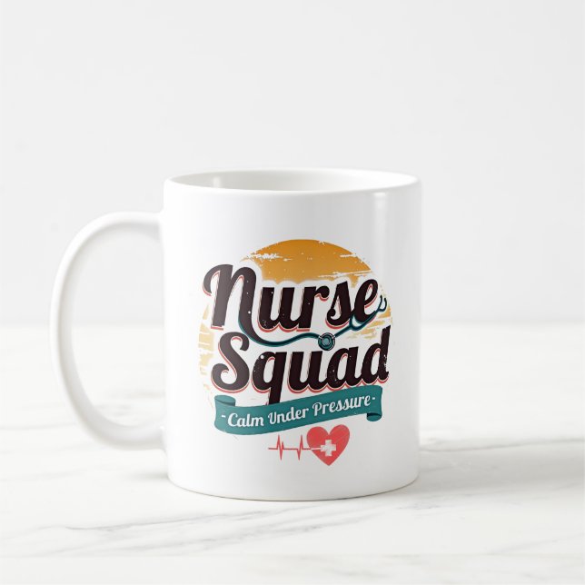 Mug Infirmière Escadron Calme Sous Pression (Gauche)