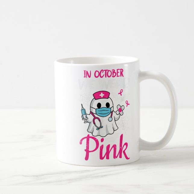 Mug Infirmière fantôme Halloween Infirmière Cancer du  (Droite)