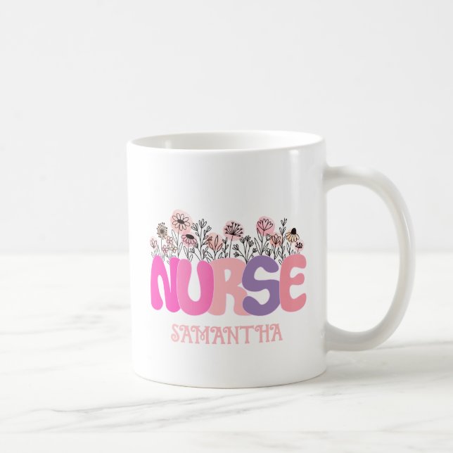 Mug Infirmière florale (Droite)