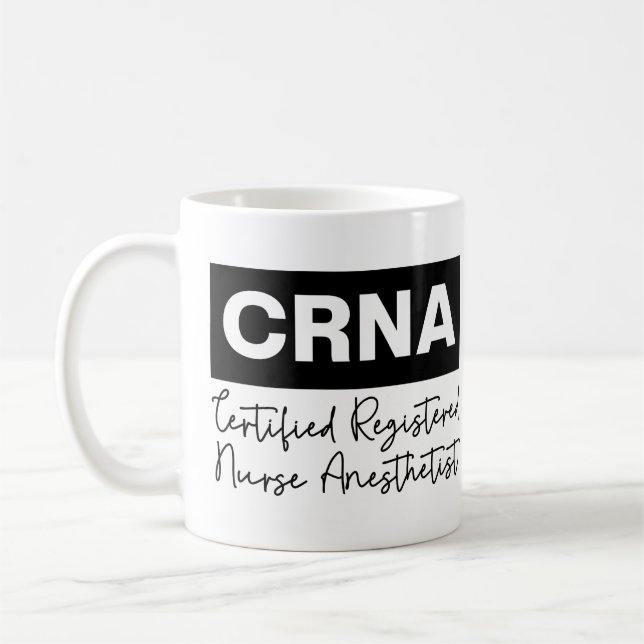 Mug Infirmière inscrite certifiée Anesthetist CRNA (Gauche)