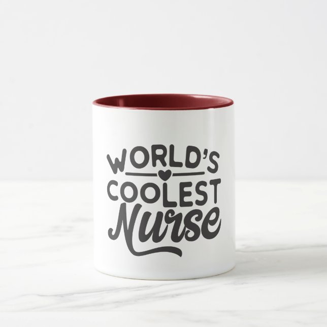 Mug infirmière la plus cool au monde, soins de santé a (Centre)