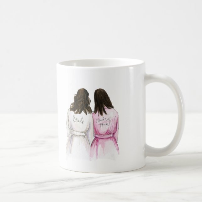 Mug Infirmière ? Longue domestique de Br de Br foncé (Droite)