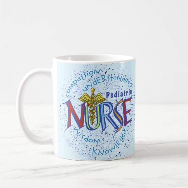Mug Infirmière pédiatrique Motto (Gauche)