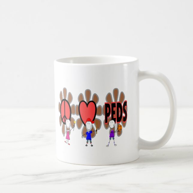 Mug Infirmière pédiatrique--"Pédiatrie d'amour de (Droite)