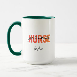 Mug Infirmière pédiatrique personnalisée Nom