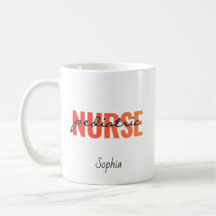 Mug Infirmière pédiatrique personnalisée Nom
