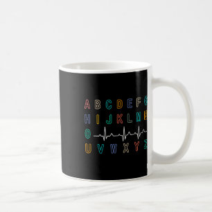 Mug Infirmière Pqrst Test Abc's Ekg Strip Alphabet Fun