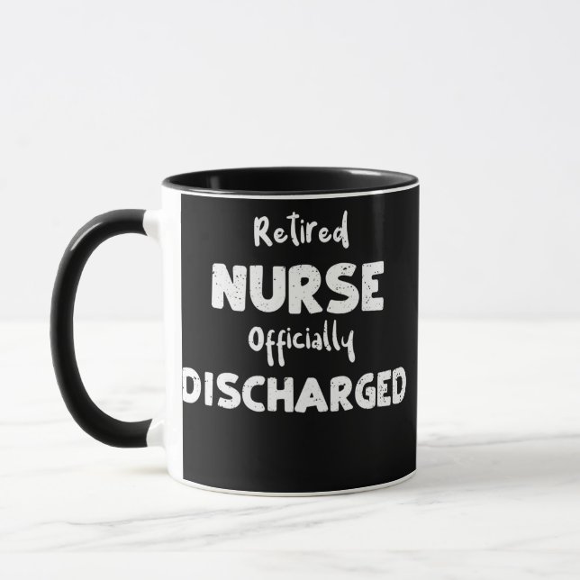 Mug Infirmière retraitée officiellement déchargée (Gauche)
