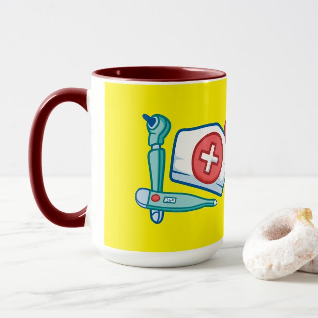Mug Infirmière Vie Amoureuse (Avec donut)