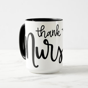 Mug Infirmières Mercis  Script soigné