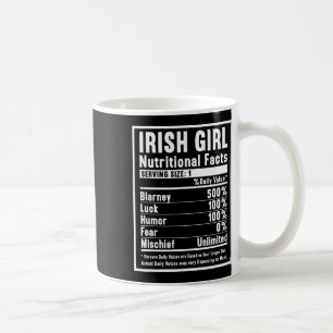 Mug Informations nutritionnelles sur la fille irlandai