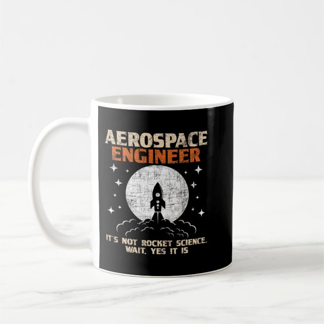Mug Ingénieur aérospatial Génie spatial aéronautique (Gauche)