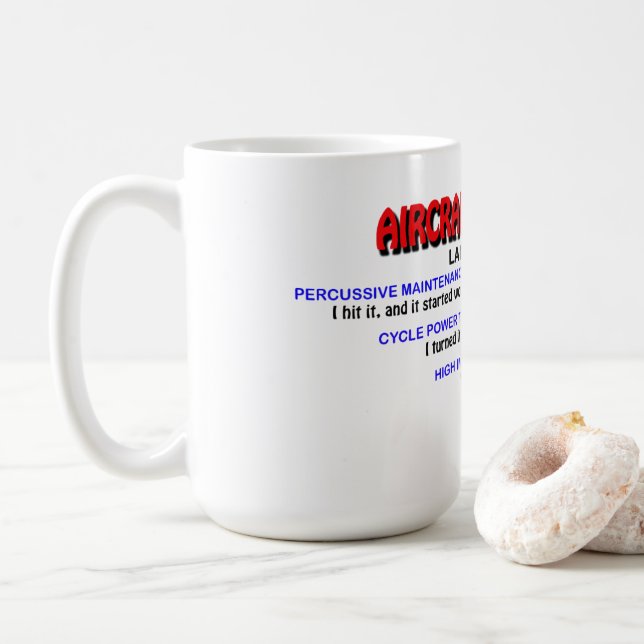 Mug Ingénieur d'aéronef Langue 101 (Avec donut)