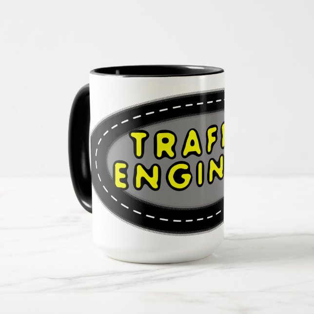Mug Ingénieur de la circulation Oval (Devant gauche)