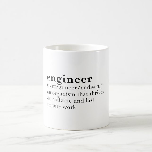 Mug Ingénieur - définition de dictionnaire (Centre)