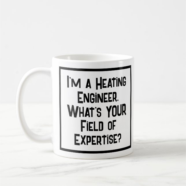 Mug Ingénieur du chauffage. Quel est votre domaine d'e (Gauche)