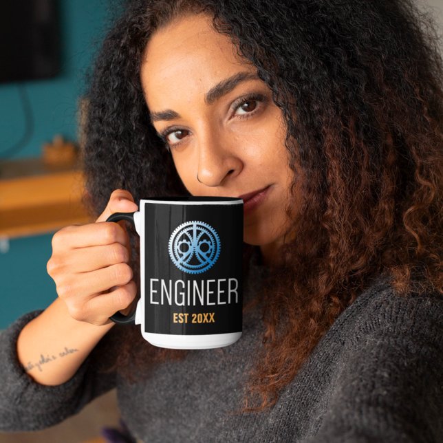 Mug Ingénieur établi, Ingénieur diplômé sur mesure (Créateur téléchargé)