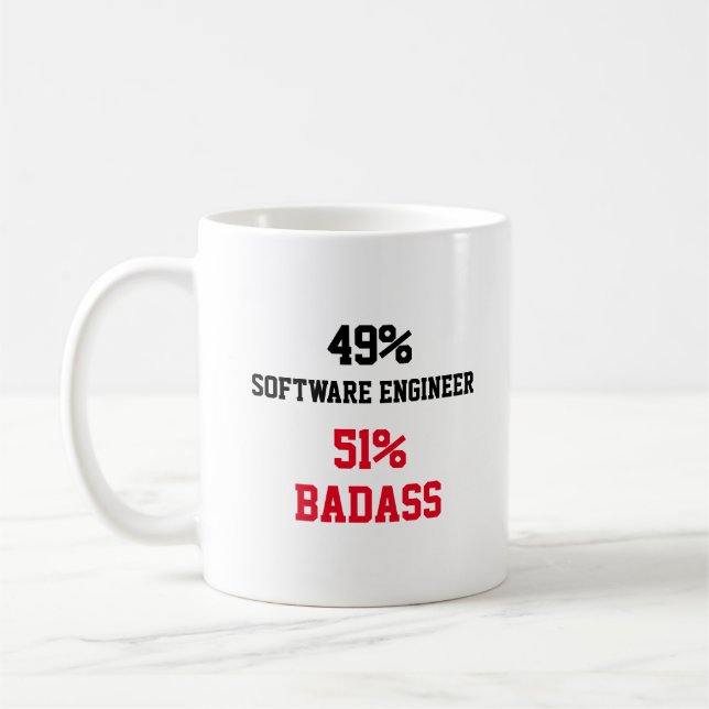 Mug Ingénieur logiciel Badass (Gauche)